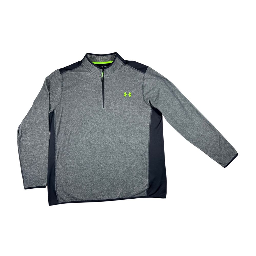 Under Armour, ColdGear, 3XL, Gray Big and Tall, Half Zip-up